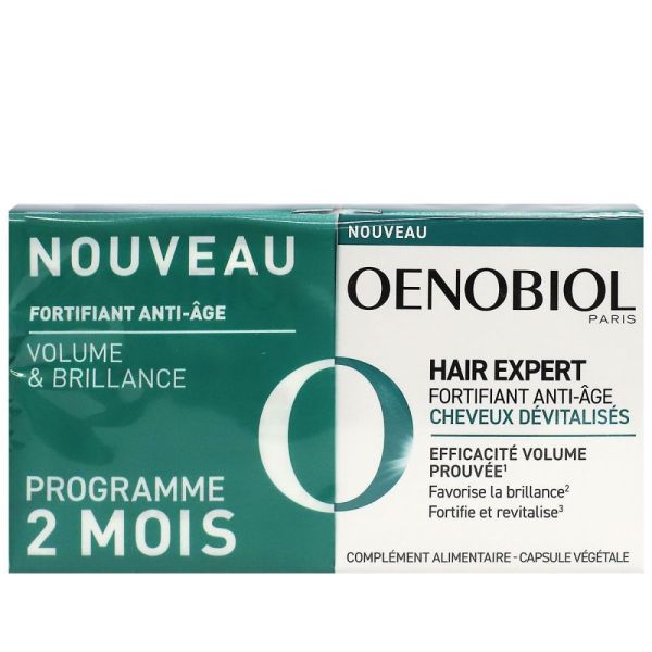 Oenobiol - Hair expert cheveux dévitalisant - programme 2 mois - 60 capsules