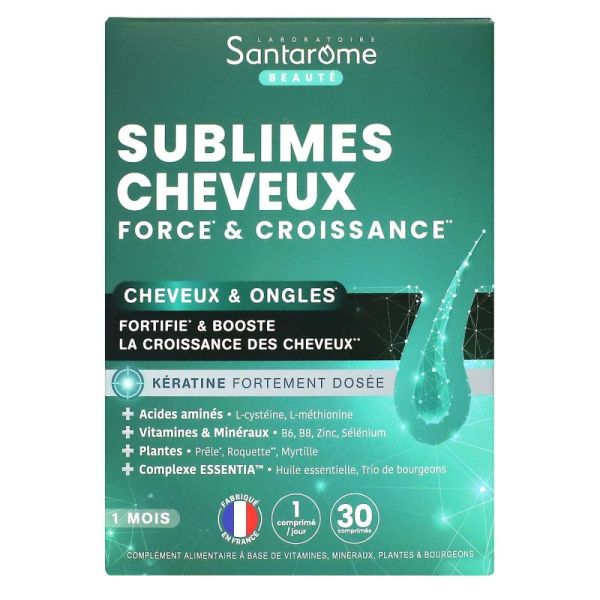 Santarome - Sublime cheveux/ongles force et croissance - 30 comprimés