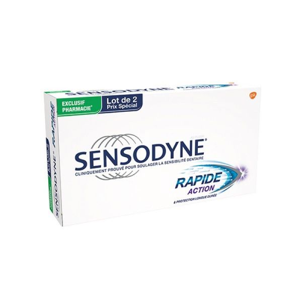 Sensodyne - Rapide action protection longue durée - 2 x 75 ml