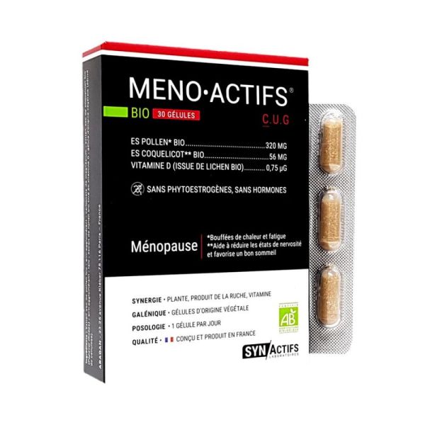 SynActifs - MenoActifs Bio - 30 Gélules