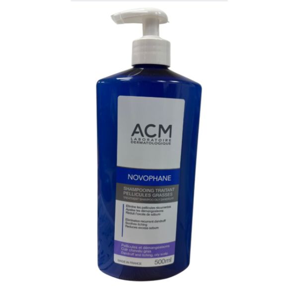 ACM - Novophane Shampoing traitant pellicules grasses - 500 mL