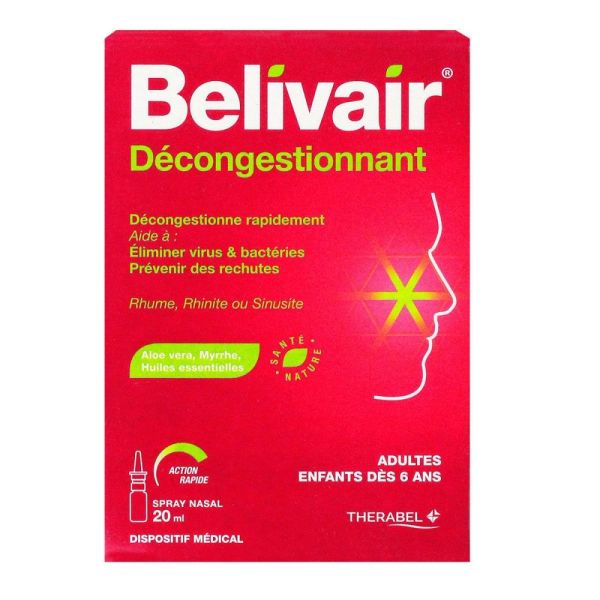 Belivair - Spray Nasal Décongestionnant - 20ml