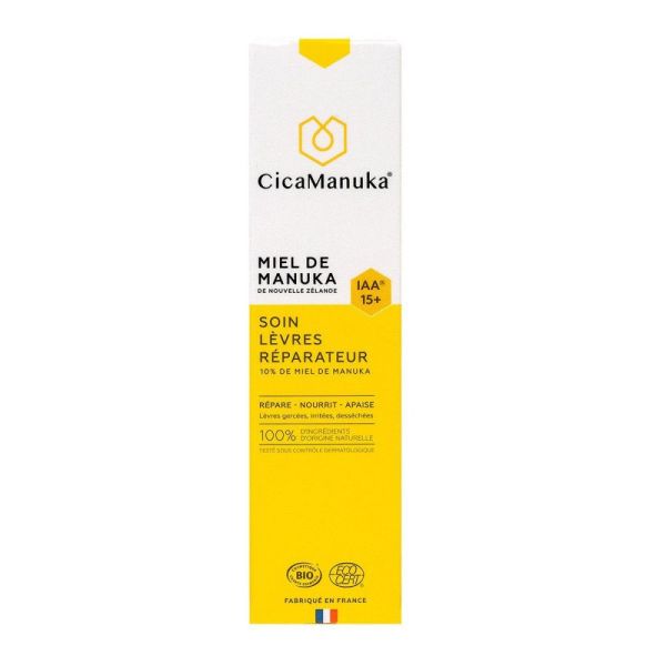 CicaManuka - Soin lèvres réparateur miel de Manuka IAA15+ - 15 ml