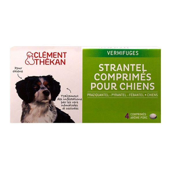 Clément-Thékan - vermifuges strantel pour chiens 4xcomprimés