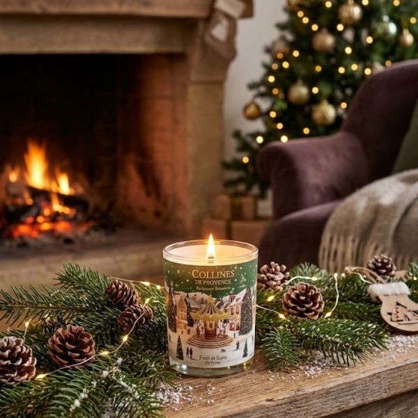 Collines de Provence - bougie lanterne parfumée forêt de sapin- 75g