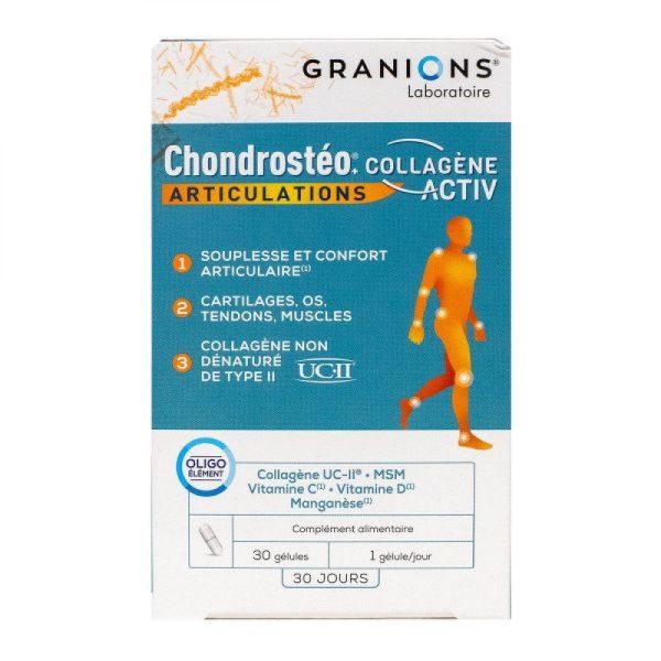 Granions - Chondrostéo Collagène Activ - 30 gélules