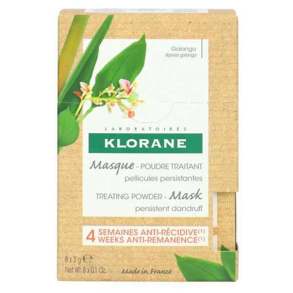 Klorane - Masque poudre traitant au Galanga - 8 sachets