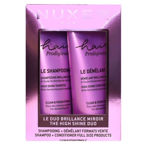Nuxe - Duo brillance miroir shampooing 200ml + démêlant 200ml