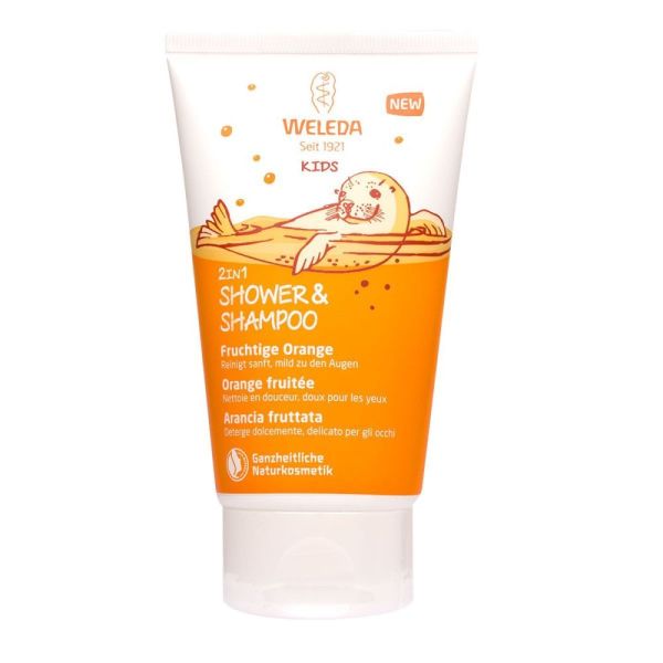 Weleda Kids - 2in1 shower & shampoo orange fruitée - 150 ml
