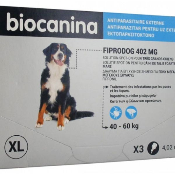 Biocanina - Fiprodog très grand chien 40-60kg - 3 pipettes
