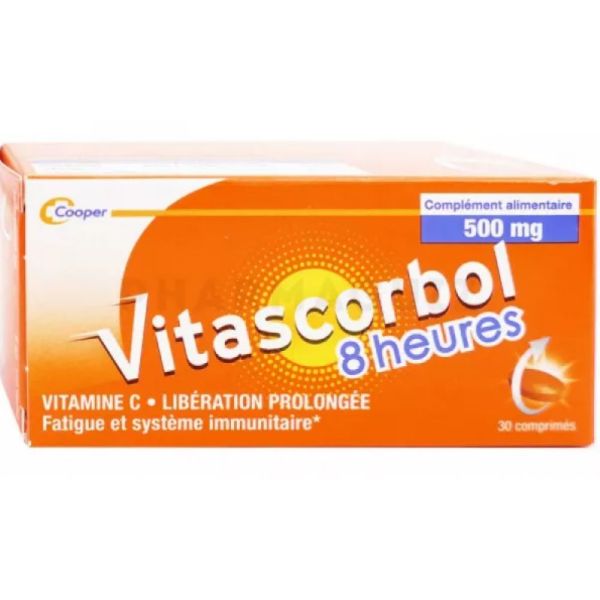 Cooper - Vitascorbol 8 heures - 30 comprimés