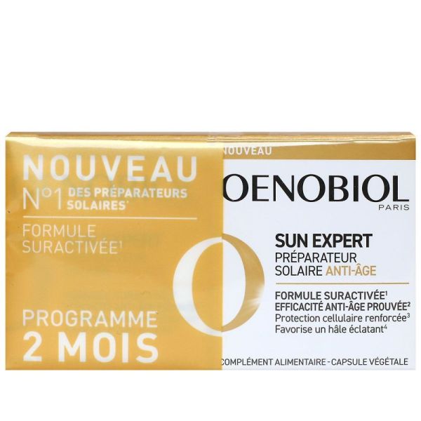 Oenobiol - Sun expert préparateur solaire anti-âge - programme 2 mois - 60 capsules