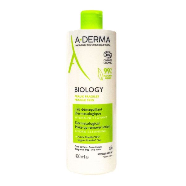 A-Derma - Biology lait démaquillant dermatologique - 400ml