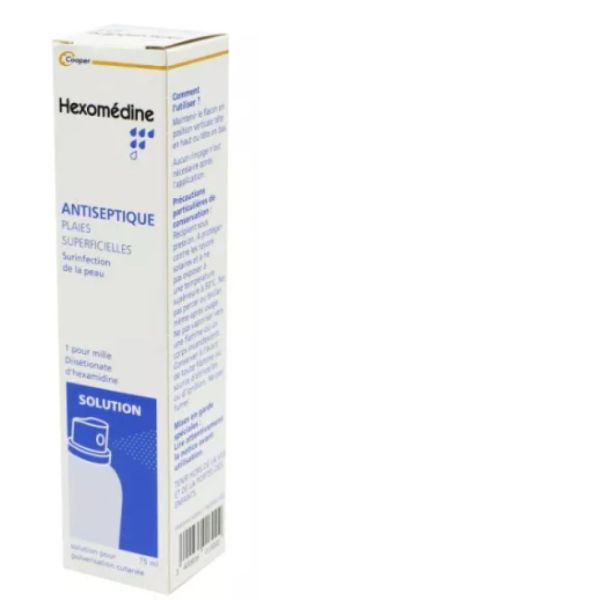 Cooper - Hexomedine Solution plaies superficielles 1 pour mille - 75ml