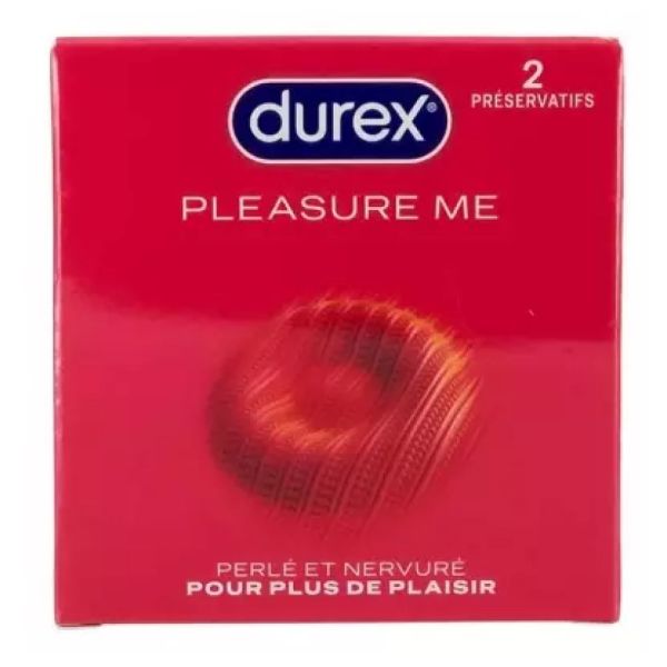 Durex - Pleasure Me Préservatifs perlé et nervuré - 2 préservatifs