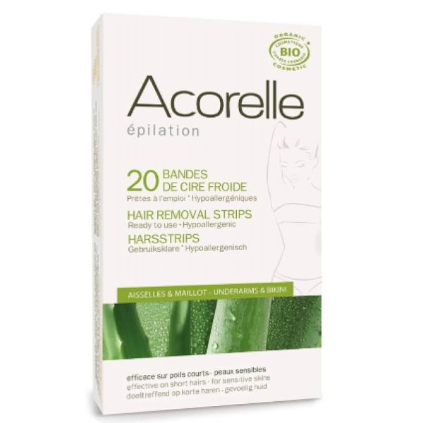 Acorelle - bandes de cire froide - 20 bandes