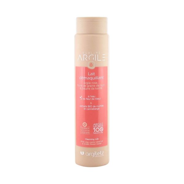 Argiletz - Lait démaquillant argile rose - 250 ml