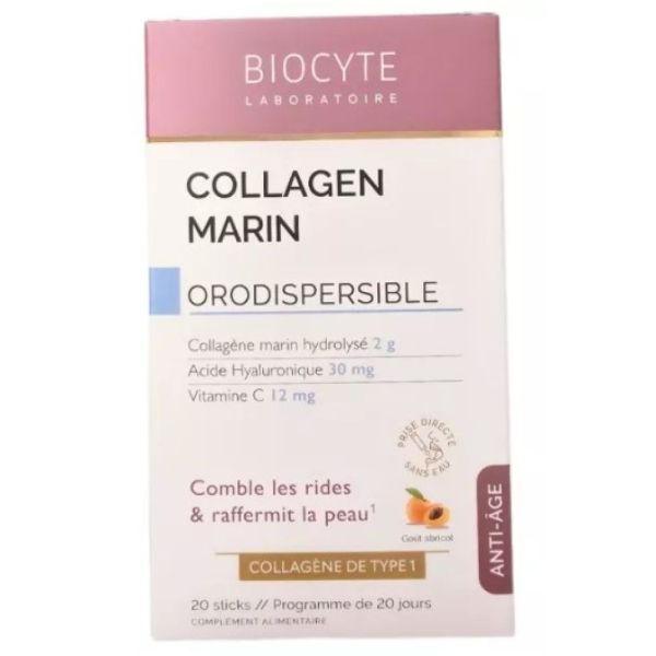Biocyte - Collagen marin orodispersible - 20 sticks