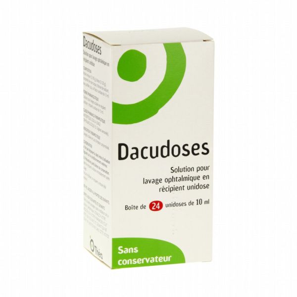 Dacudose lavage ophtalmique - 24 unidoses, lavage oculaire en cas  d'irritation conjonctivale.