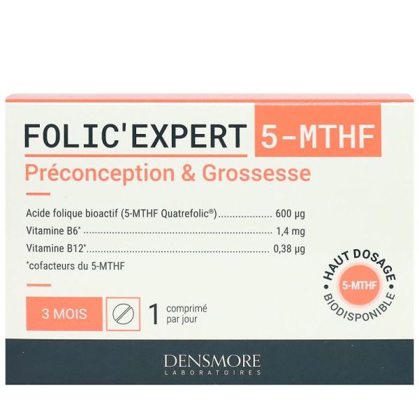 Densmore - Folic'expert 5-MTHF préconception et grossesse - 90 comprimés
