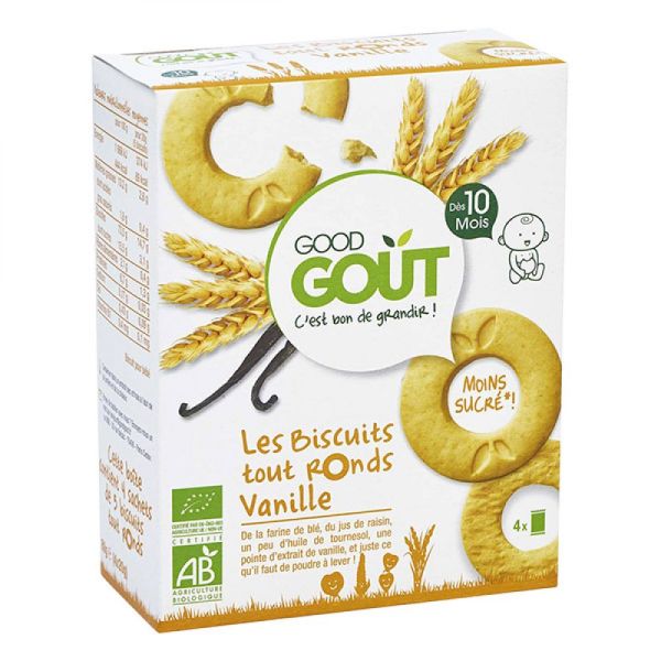Good Goût - Biscuits tout ronds vanille dès 10 mois - 4 x 20 g