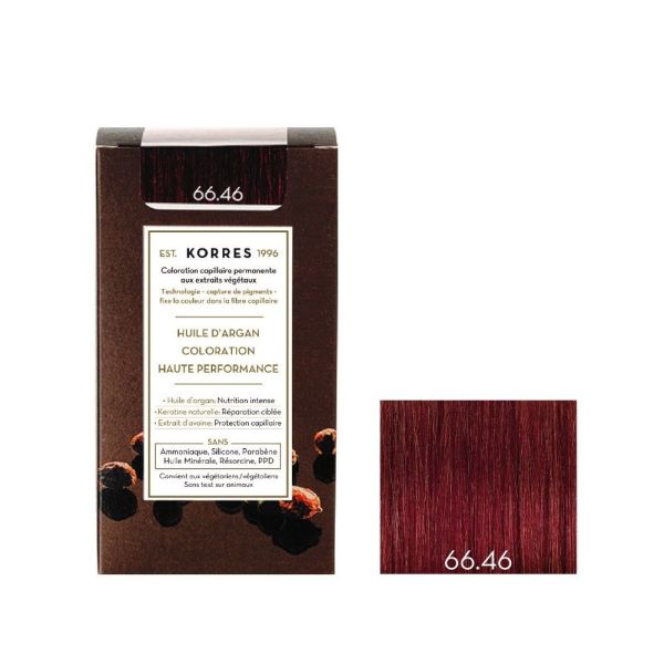 KORRES - Coloration permanente Rouge Burgundy Intense 66.46