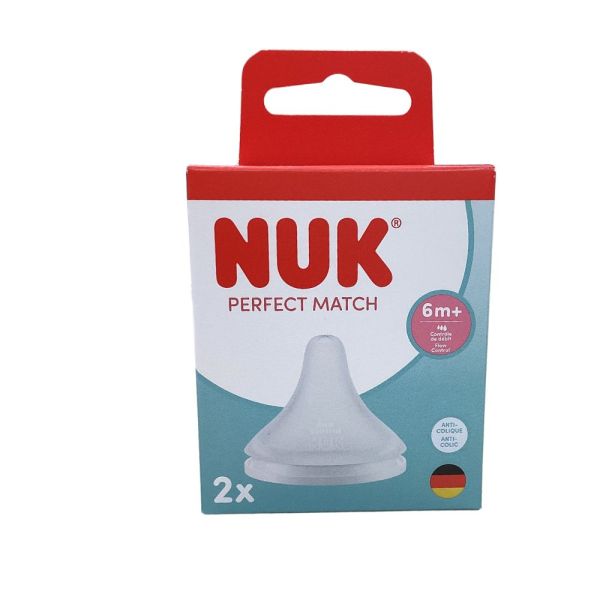 Nul - Perfect match 6mois+ Flow control - 2 tétines