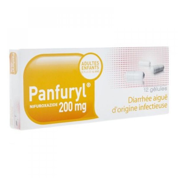 Panfuryl 200mg - diarrhée aiguë d'origine infectieuse - 12 gélules