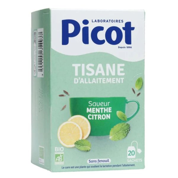 Picot - Tisane d'Allaitement Saveur Menthe Citron - 20 Sachets