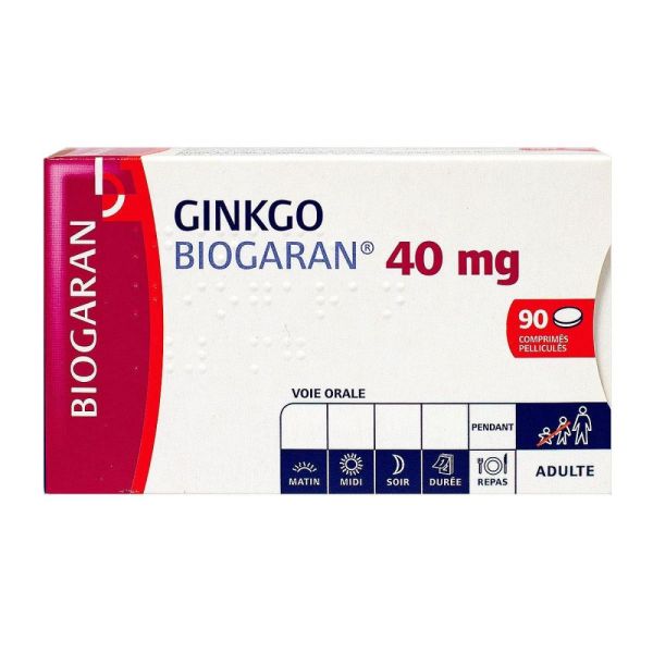Ginkgo 40mg - 90 comprimés