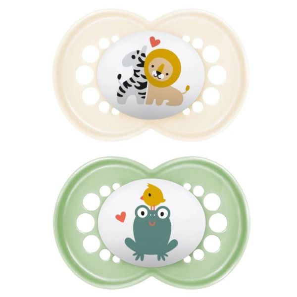 Mam - Sucette Original 6 mois et plus Loutre et renard - 2 sucettes