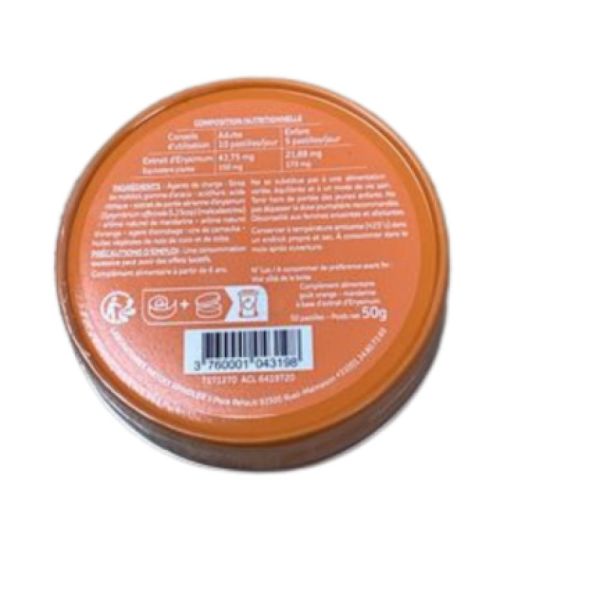Mayoly - Euphon Euphoneo pastilles orange-mandarine sans sucres - 50g