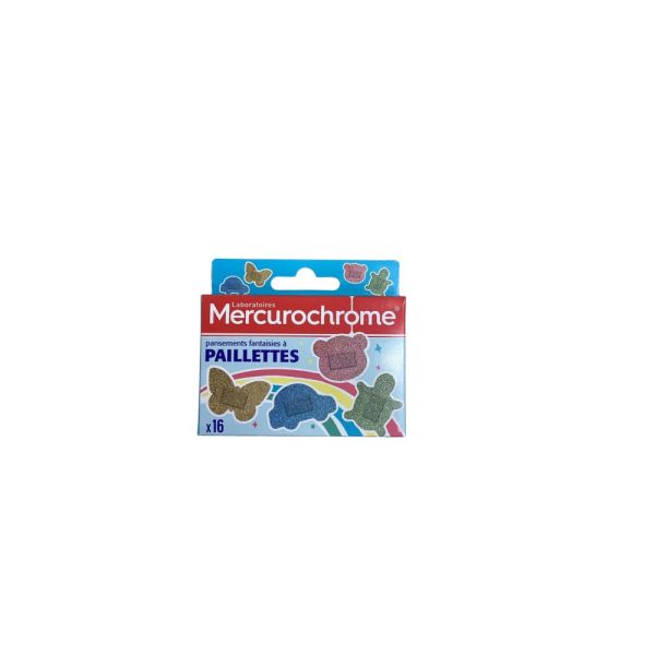 Mercrurochrome- Pansements Paillettes -  16 pansements