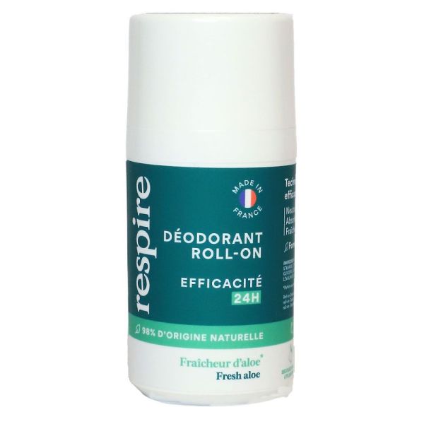 Respire - Déodorant roll-on efficacité 24H Fraîcheur d'Aloe - 50ml