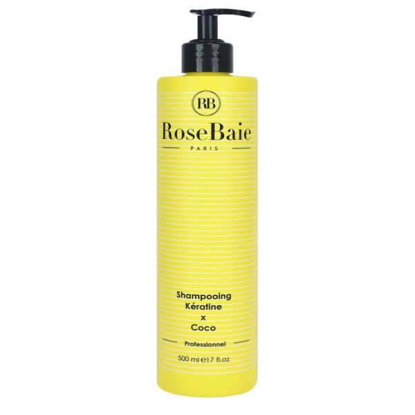 Rosebaie - Shampoing à la kératine et à l'huile de coco - 500ml