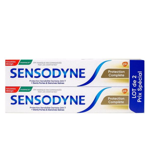 Sensodyne - Dentifrice protection complète - Lot 2x75mL