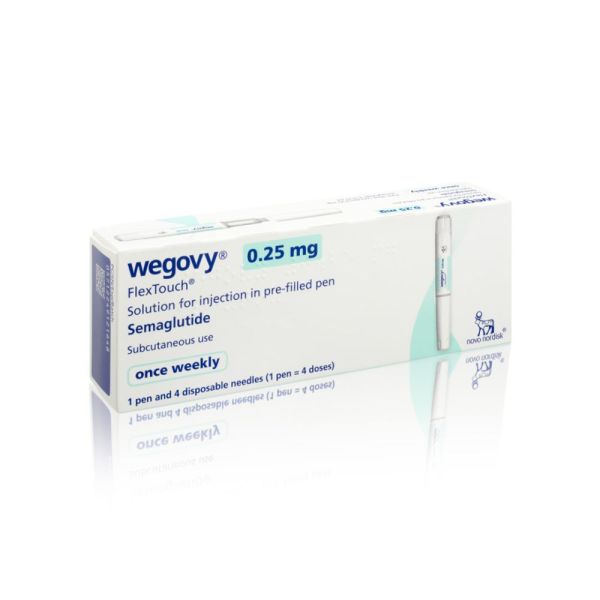 Wegovy 0.25mg solution injectable en stylo pré-rempli