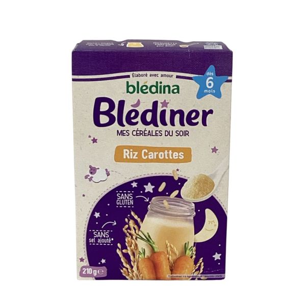 Blédina - Blédiner Riz carotte dès 6 mois - 210g