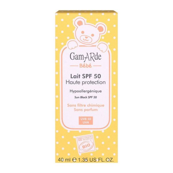 Gamarde bébé - Lait SPF 50 haute protection - 40 ml
