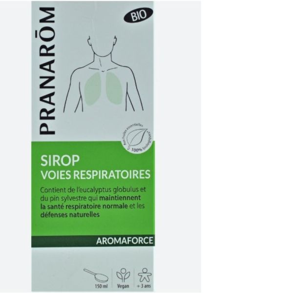 Pranarom - Aromaforce Sirop Voies Respiratoires Bio 150ml