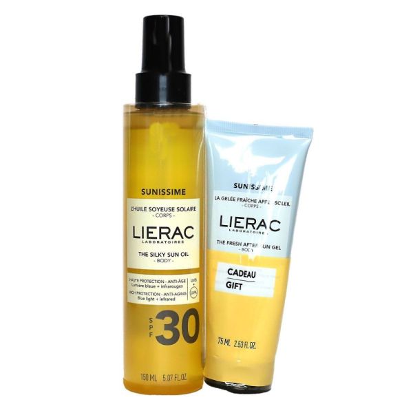 Lierac - Sunissime duo Protection huile solaire soyeuse SPF30 150ml + gelée 75ml