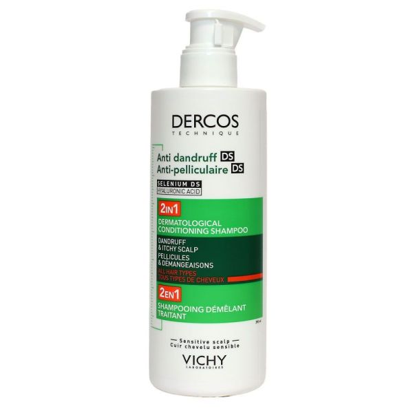 Vichy - Dercos Shampooing démêlant 2en1 anti pelliculaire DS - 390ml