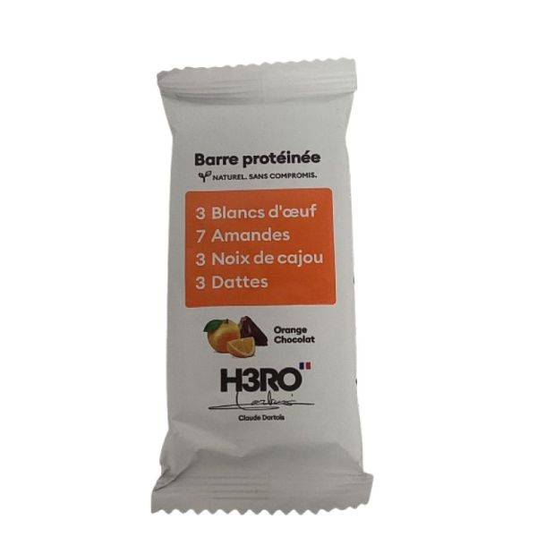 H3RO - Barre protéinée orange chocolat - 52g