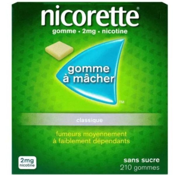 Jonhson et Jonhson - Nicorette gomme à macher classique 2mg - 210 gommes