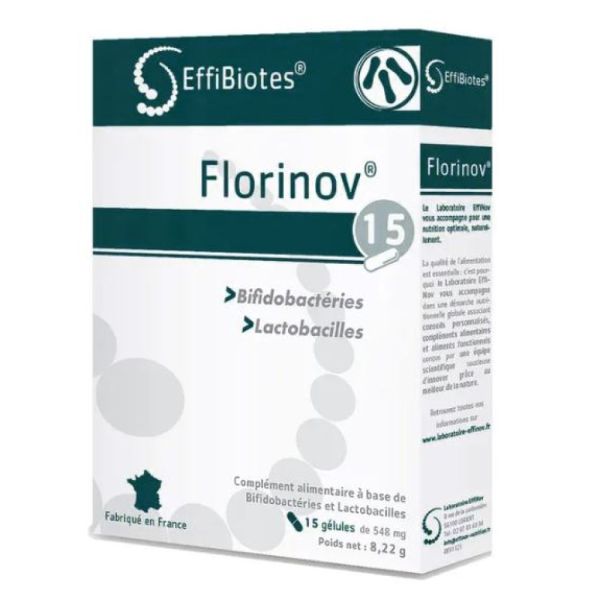 Laboratoire Effinov - Florinov probiotiques - 15 gélules