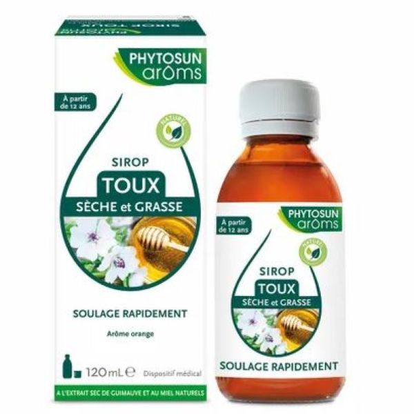 Phytosun Arôms - Sirop toux sèche et grasse - 120 mL