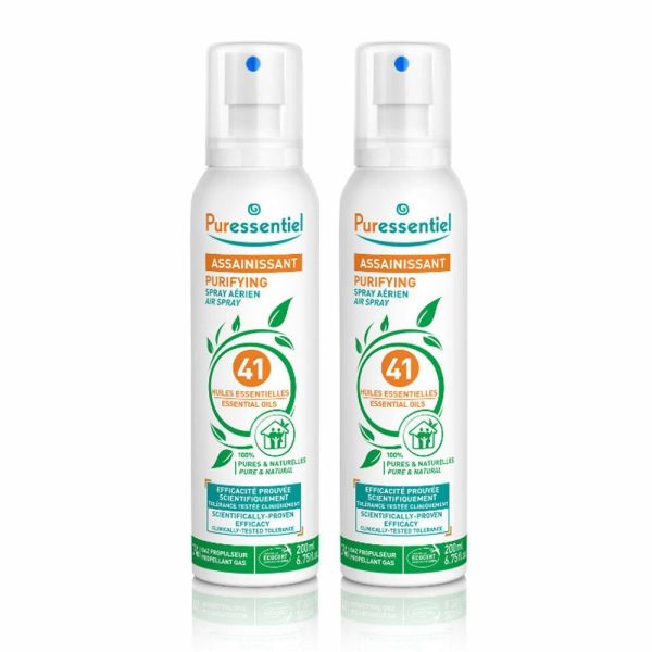 Puressentiel - Spray assainissant 41 Hl essentielles lot 2 - 2x200 ML