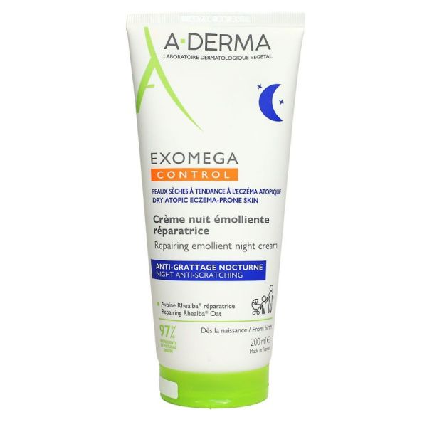 Aderma - Exomega Control Crème nuit émolliente réparatrice - 200ml