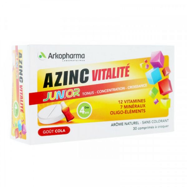 Arkopharma - Azinc vitalité junior - 30 comprimés