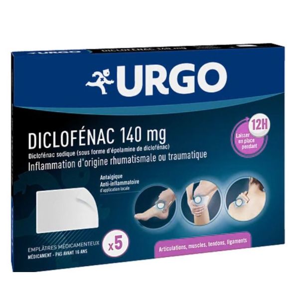Urgo - Diclofenac emplâtre 140mg - 5 emplâtres